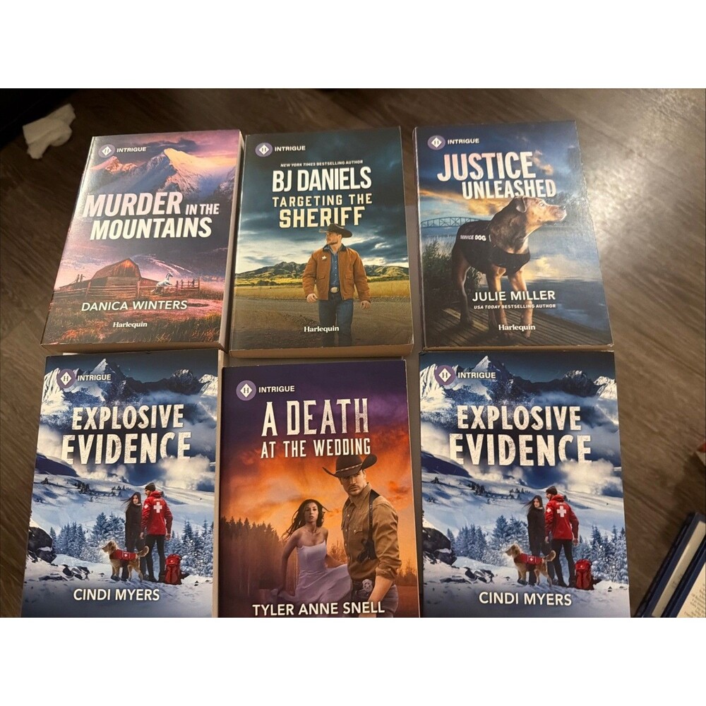 HARLEQUIN INTRIGUE LOT OF 5 + 1 Duplicate BOOKS  LIKE NEW